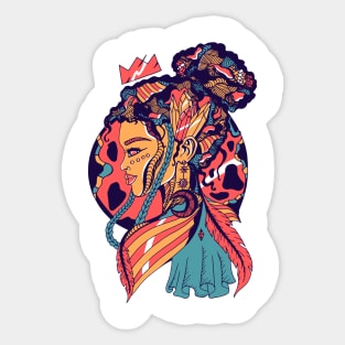 Retro Triad Beauty Queen Sticker